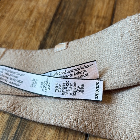 Victoria’ Secret Body By Victoria 32DD Lined Strapless Beige - Picture 6 of 8